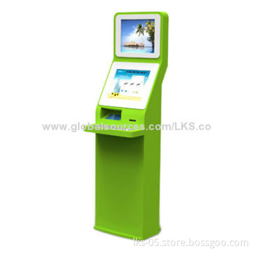 Totem Internet Kiosk with Privacy Filter on 17-inch Touch Screen and Transactional Function